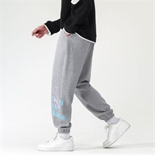 日系2024秋冬款撞色印花束脚运动休闲潮牌卫裤8806-P55控69，男装休闲裤，星座914-3