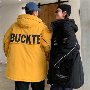 2020情侣棉衣男工装 印花贴标棉服连帽外套棉袄男MY52-P100-控128图片