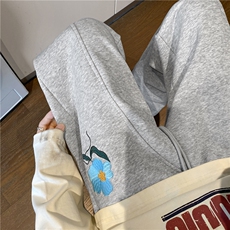 2025秋季美式休闲花朵刺绣设计感百搭卫裤B315-K25370-特p40控78，男装休闲裤，电商B315