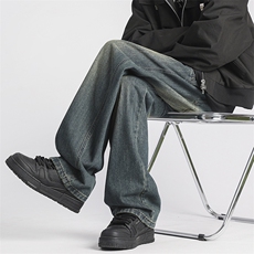 秋冬季美式高街小众牛仔裤男个性百搭休闲裤G9628/P5578，男装牛仔裤，电商D202-1