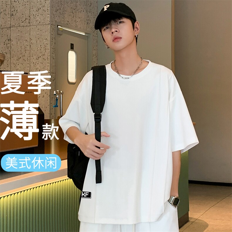 短袖t恤夏季潮牌休闲时尚舒适冰丝跑步运动TT351-特批-36,男装T恤,星座718