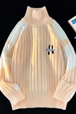 M8163/P75冬季美式复古撞色开衫毛衣外套潮牌宽松bf?百搭针织衫，男装针织衫/毛衣，电商A141