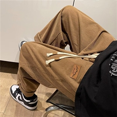 冬季时尚潮牌休闲裤男纯色宽松型韩版九分裤喇叭工装裤K5584-P33，男装休闲裤，星座512-2