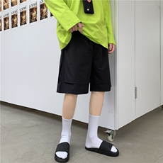 假两件运动短裤男夏季大码拼色休闲五分裤A071-K01-P28，男装休闲裤，电商A071