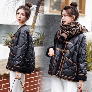 现货2022冬季新款小香风韩版小个子短款羽绒服图片