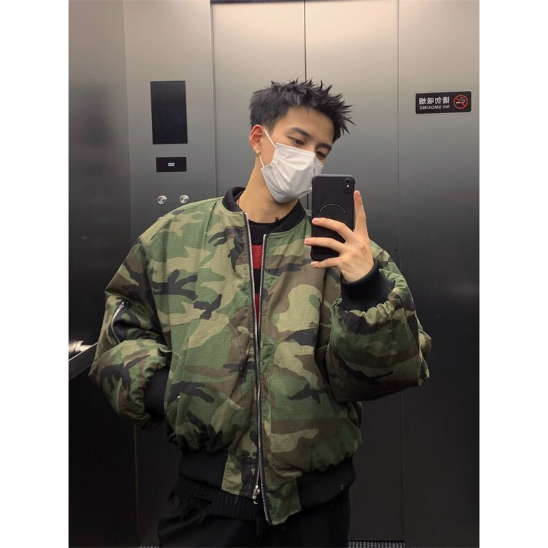 1506/QS50180/P100美式高街飞行员两面穿迷彩棉服,男装棉衣,星座1506