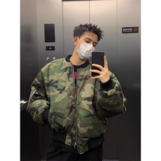 1506/QS50180/P100美式高街飞行员两面穿迷彩棉服，男装棉衣，星座1506