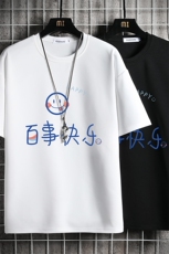 TK28183-P25春夏季七分袖t恤男大码五分袖男短袖中袖网格挂拍，男装T恤，电商A040A