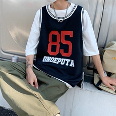 篮球背心男夏季港味球衣无袖t恤上衣宽松运动球服现货T572-P23，男装背心/马甲，星座512-3