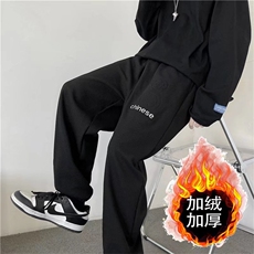 束脚卫裤华夫格钢印小熊宽松哈伦裤卫裤大码KW011P30加绒35，男装休闲裤，星座1116-2