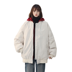 美式假两件棉服外套男2026秋冬校园风宽松棉衣夹克 A436-2583-P95图片