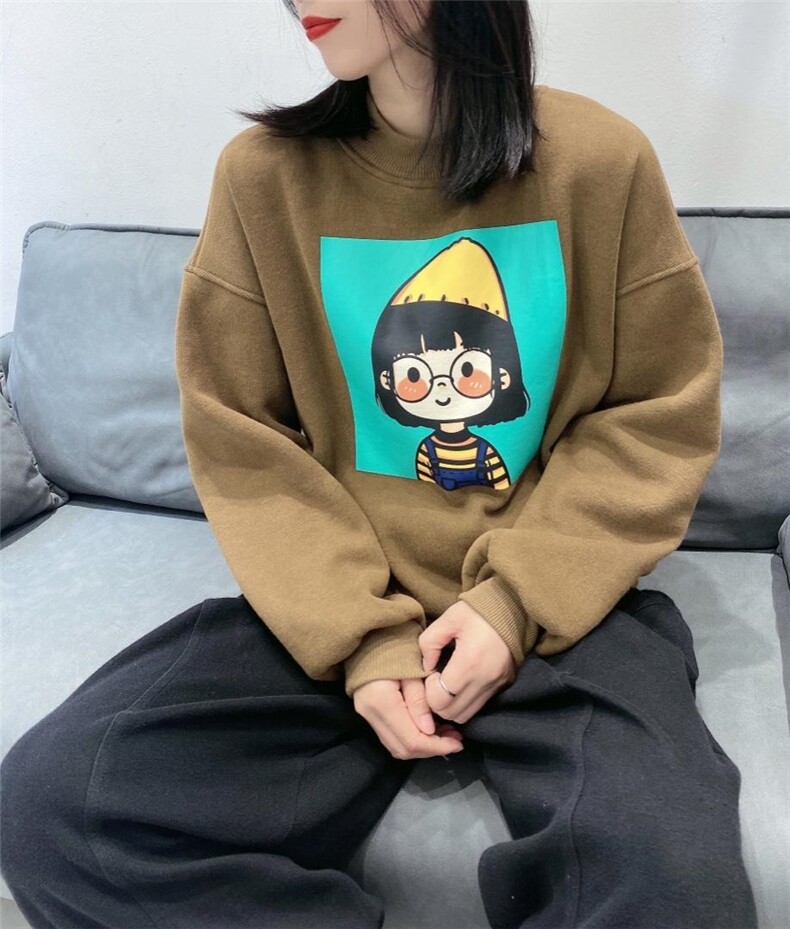 现货冬装卫衣小女孩复合银狐绒，女装卫衣/绒衫，悠奈尔