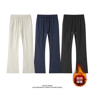 加绒加厚高品质防水大码微喇休闲裤男女裤子5D2116-TP25不,体重高的女生穿衣搭配图片