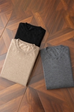 精纺扬子羊毛衫男短袖t恤圆领薄款针织衫半袖毛衣夏，男装羊绒套衫，欧力羊绒