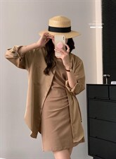 香丽迪网红chic高级感丝滑醋酸外披两件套，其它，香丽迪1