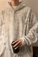 现货水洗脏脏布加绒大码连帽卫衣WY10078-特P45加绒特P50，男装卫衣，电商A059