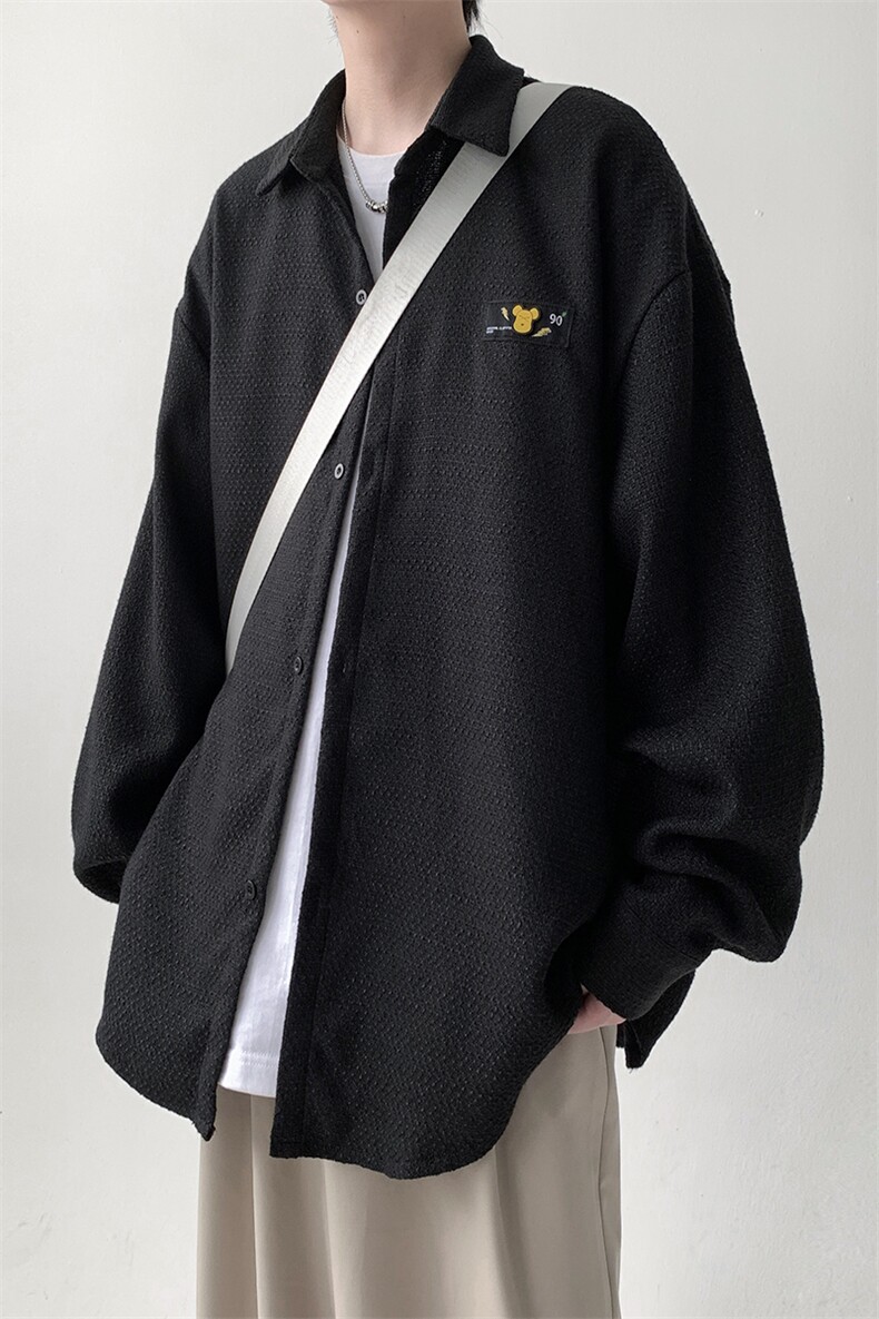 已出货宽松小香风厚款长袖衬衫男KD625-P30,男装衬衫,电商D312-1
