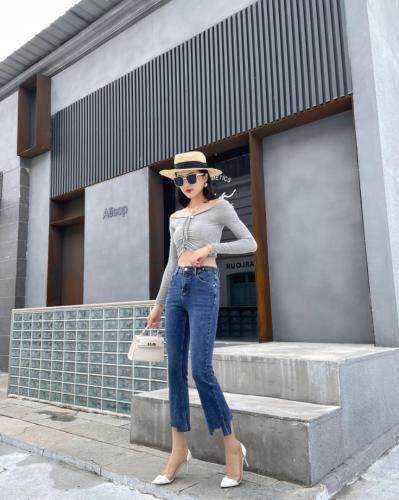 高弹九分喇叭裤，其它，迷斯佳绣