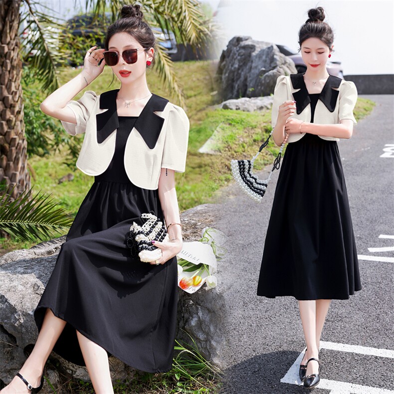 清仓64.95直降64.95数量有限售完不补小香风背带连衣裙女套装，女装套装/套裙，韩美纤衣