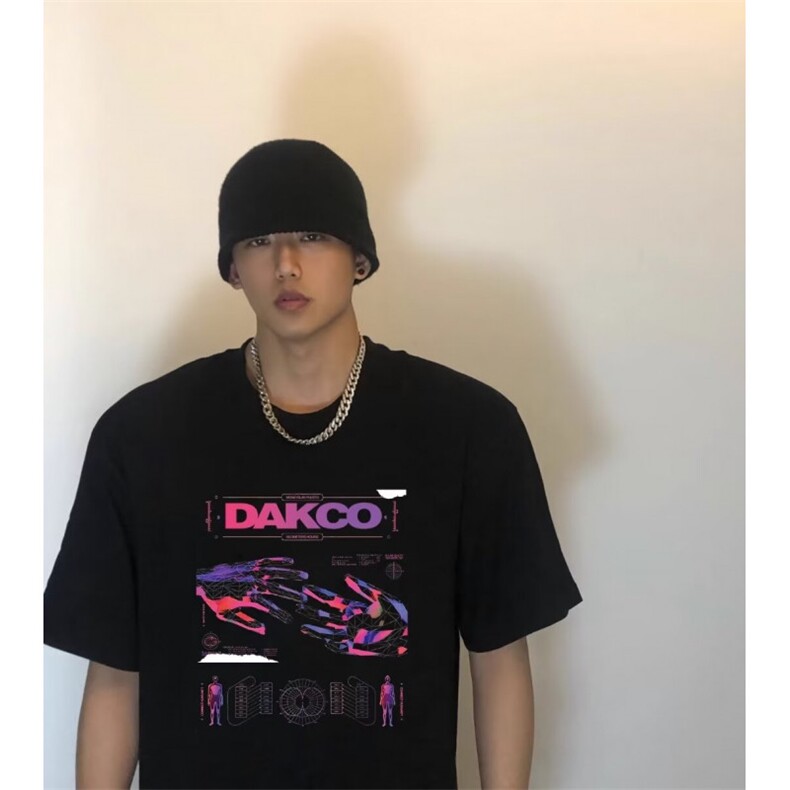 网络图现货！260G重磅T恤高级感美式复古小领口短袖RDT115-P38,男装T恤,星座1005-6