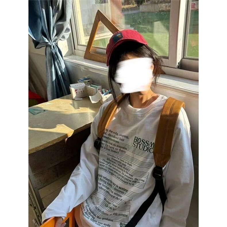 日系260G重磅纯棉长袖T恤男秋冬黑色圆领长袖白色宽松内搭打底衫,男装T恤,星座506A