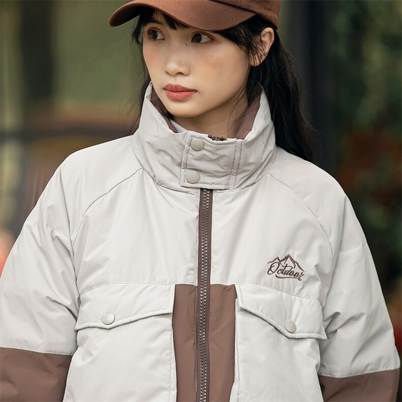 2026冬季新款男日系潮牌立领白鸭绒羽绒服加厚拼色外套YR18-F253,男装羽绒服,电商A101（原外27）