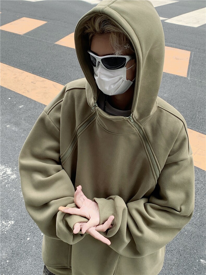 XZ809A/24W01/常规P85/控98/加绒P95/控108重磅拉链冲锋连帽卫衣,男装卫衣,星座809A(原222-1)