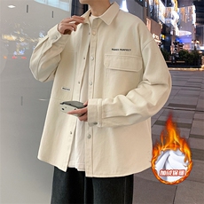 冬季加绒男士衬衫外套青少年加厚宽松工装夹克上衣，男装夹克，星座1206-1（原A206-1）