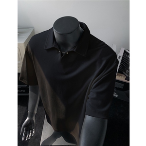 夏季新品 老钱风宽松休闲POLO衫短袖T恤上衣男 H1083 特P35图片