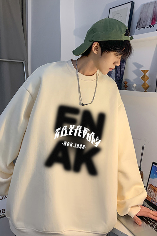 美式潮流字母印花连帽卫衣青少年秋季新款上衣JK23357特批24控39,男装卫衣,星座605(原A050)