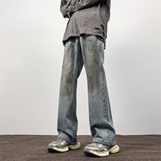 2024美式牛仔裤男款直筒长裤潮KRM011P52，男装牛仔裤，星座1116-2