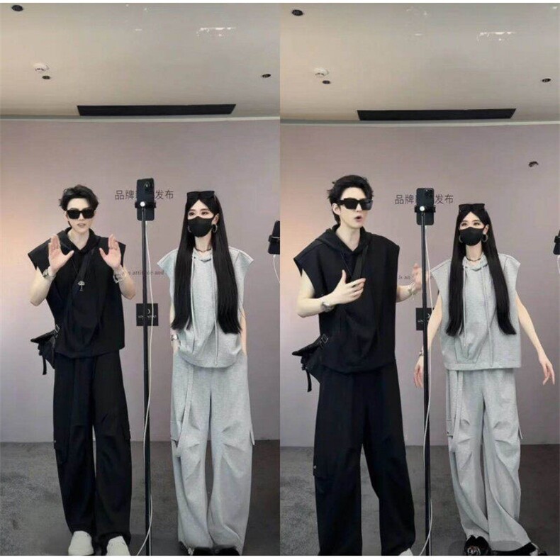 网图龙叨叨时尚套装抖音得物可送样-EX50705-特批75,男装休闲套装,电商A061