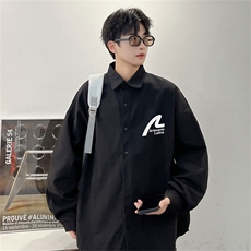 电商DSA028-MCS2354100棉P42新款水洗纯棉印花长袖衬衫男，男装衬衫，电商A028