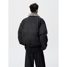 706-LK5999-P135原版高质量现货冬季情侣美式短款大毛领棉衣，男装棉衣，星座706