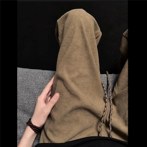 春季潮牌宽松直筒休闲裤子百搭纯色垂感阔腿运动裤1008-LG177-P35图片
