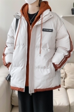 棉服男冬季新款港风宽松假两件连帽棉衣MF8587-特P78，男装棉衣，星座214-3