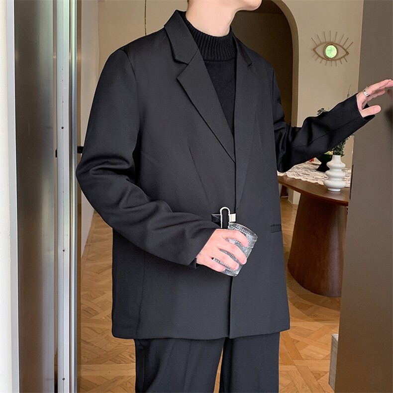 秋季韩潮ins卡扣西装男韩版宽松高级感西服情侣休闲XZ0616-P58,男装西服,星座308B-1