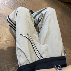 条纹速干裤子男夏季宽松阔腿运动裤潮牌美式青少年休闲裤866-p36，女装休闲裤，星座1008
