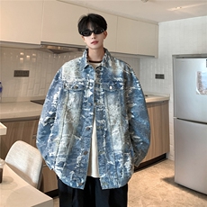 XZ-221-1/JK2311/P952025春款高品质美式潮牌情侣牛仔夹克外套，男装工装外套，星座221-1
