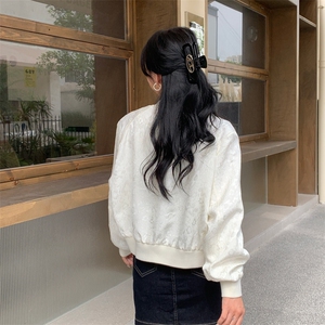 小个子短外套女春秋2024新款时尚拉链气质显瘦百搭长袖夹克上衣图片