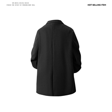 N9109/P90秋冬新款呢料毛呢西服男宽松外套上衣潮流宽松呢大衣，男装西服，电商A141