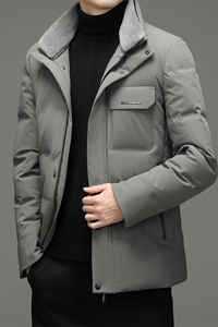 羽绒服男士新款冬季宽松休闲青年保暖羊毛领外套男装 JZ2269-P235图片
