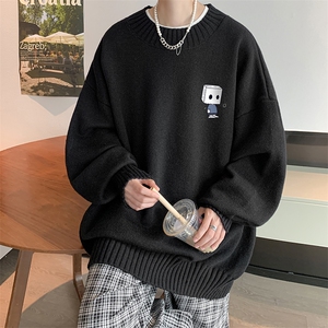 半高领毛衣男大码胖子针织衫毛线衣 M18400-P45 加绒款-P65图片