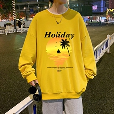 S62266-P28秋季圆领卫衣男大码韩版宽松长袖外套，男装卫衣，电商A040