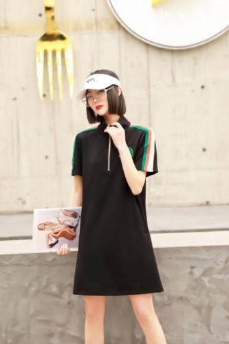 现货夏季休闲时尚连衣裙，女装连衣裙，登石木子