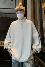 量大优供视频拼接排扣圆领长袖卫衣男XH82-特p30，男装卫衣，电商B367