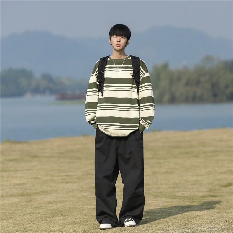 秋冬卫衣男秋季韩版新款圆领宽松上衣chic港风潮流WY18-P38,男装卫衣,星座308B-2