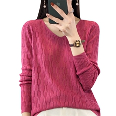 秋冬季新款纯色毛衣女长袖宽松显瘦百搭上衣，女装针织衫/毛衣，贵皇网供仓