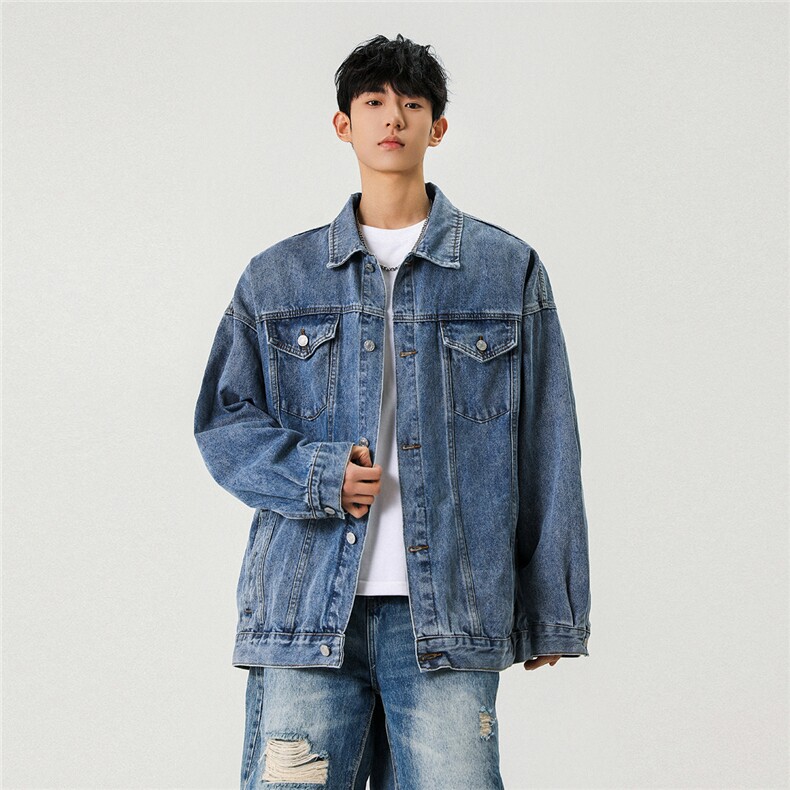 25新款抖音品质牛仔夹克中性风宽松韩版水洗外套N991/P98,男装夹克,星座202-3