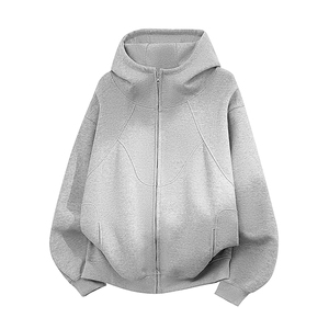 卫衣500克重磅拉链连帽硬挺加绒奥粒绒套头外套男 RH5325JR-P68图片